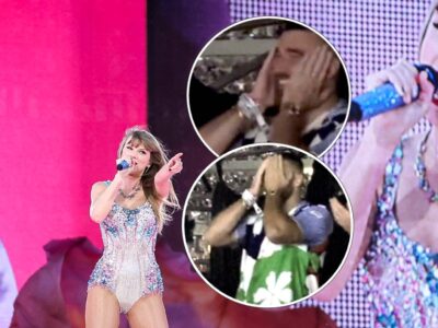 Watch as Taylor Swift sings “That’s My Man” in Sydney and points specifically at Travis Kelce, getting a cute response in the process